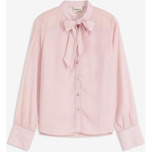 Chiffonblouse met afneembare strik