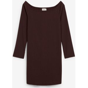 Carmen jurk van gestructureerde crêpe