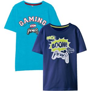 Jongens T-shirt (set van 2) met biologisch katoen