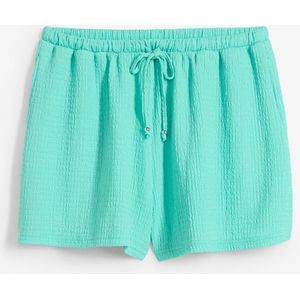 Instap short van gestructureerde crêpe