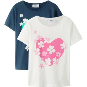 Meisjes T-shirt (set van 2) van biologisch katoen