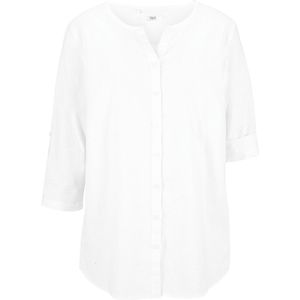 Blouse met linnen, 3/4 mouw