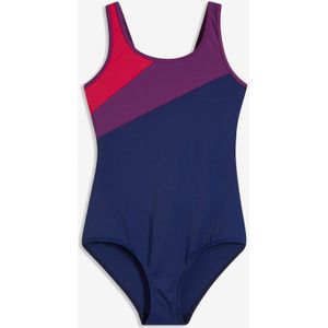 Sportbadpak met inzetstukken in contrasterende kleuren