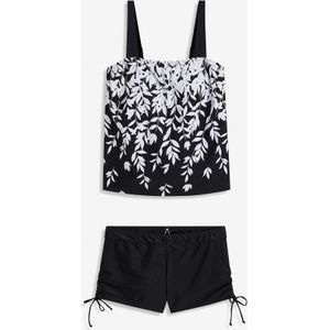 Tankini - Gebloemd - 2-dlg. Set - Met Zwembroekje