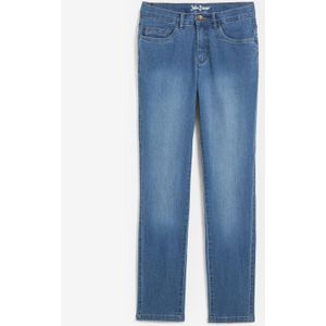 Stretch jeans mid waist, straight