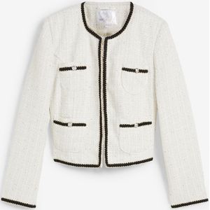 Bouclé blazer met glittergaren