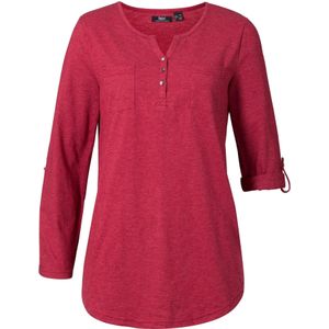 Katoenen Henley shirt met knoopsluiting