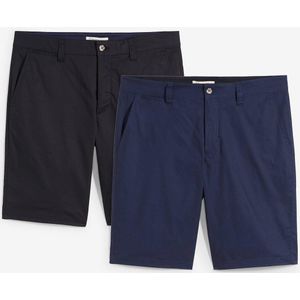 Stretch chino bermuda, regular fit (set van 2)