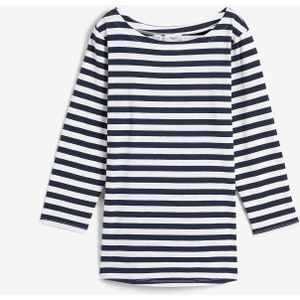 Shirt met 3/4 mouwen en boothals