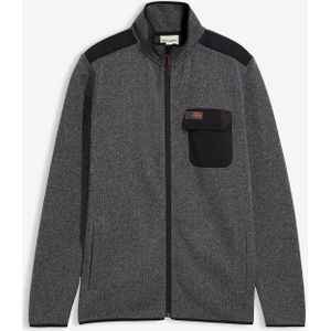 Gebreid fleece vest met praktische zakken en sportieve details