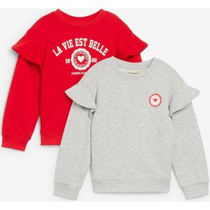 Sweater van zacht biologisch katoen (set van 2)