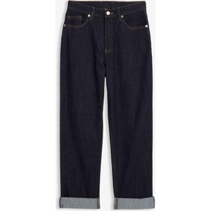 Loose fit stretch jeans met verstelbare band, straight