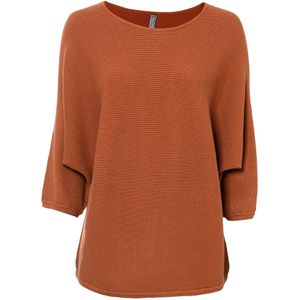 Geribde oversized trui in een viscosemix