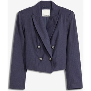 Korte blazer met opvallende schouders