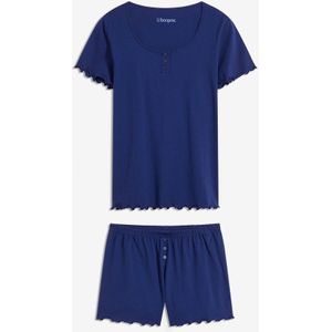 Shortama met knoopsluiting