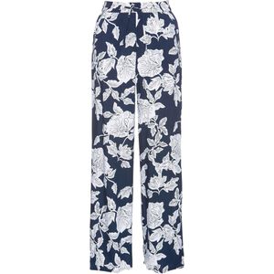 Palazzo broek van vloeiende viscose gedessineerd