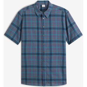 Geruit overhemd van puur katoen met korte mouwen