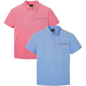 Piqué poloshirt van puur katoen (set van 2)