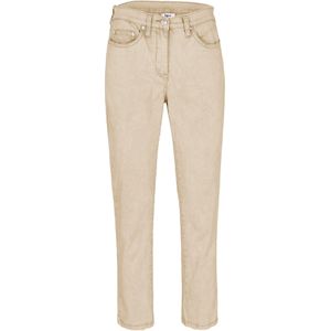 Cropped twill broek in used look