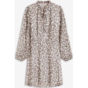 Gedessineerde jurk van chiffon