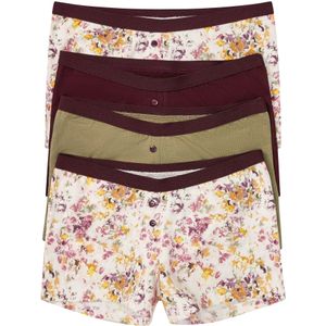 Dames boxer (set van 4) met biologisch katoen