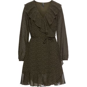 Tricot Jurken - Mini Jurk - Wikkellook - Met Dots