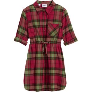 Flanellen meisjes blousejurk