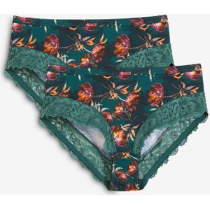 Maxislip met sierlijk kant (set van 2)