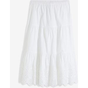 Strokenrok met broderie anglaise