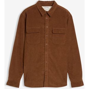 Thermo corduroy overhemd met stretch en warme fleece voering