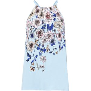 Blousetop van vloeiende viscose