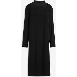 Jersey jurk met mesh