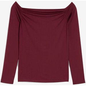 Carmen-shirt van lichte jersey