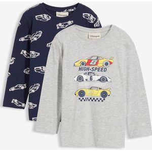 Longsleeve met biologisch katoen (set van 2)