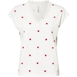 Gedessineerd shirt met kant