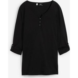 Shirt met knoopsluiting van biologisch katoen