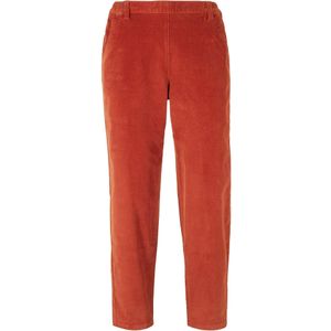 High-waist corduroy broek met comfortband, cropped