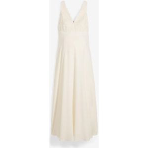 Zwangerschaps trouwjurk met kant, satijn en georgette