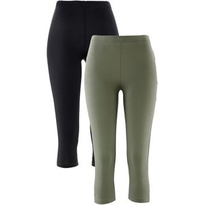 Stretch capri legging (set van 2)