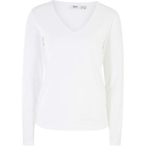 Longsleeve met V-hals en biologisch katoen