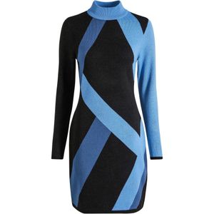 Gebreide jacquard jurk met trendy strepen