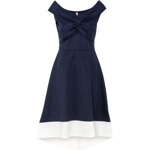 Carmen jurk met knoopdetail