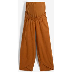 Zwangerschapsbroek met buikband van linnen en katoen