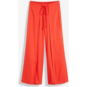 Viscose broek met splitten