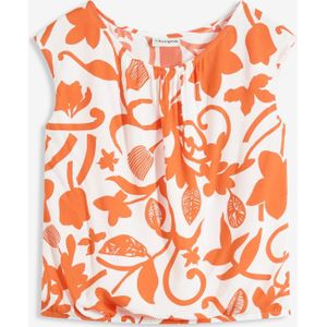 Korte blousetop van soepele viscose