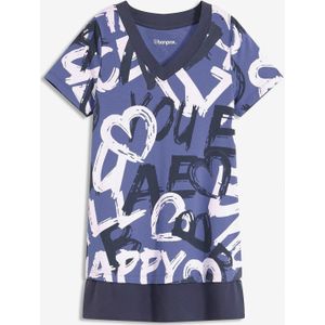 Longshirt met korte mouwen