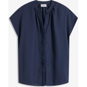 Blouse - Korte Mouwen - Blinde Knoopsluiting