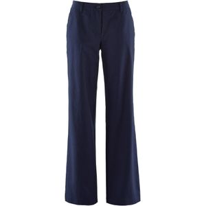 Geweven broek van linnen-katoenmix