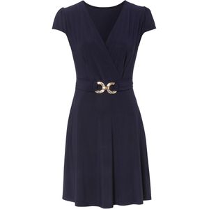 Jersey jurk met gesp