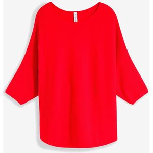 Geribde oversized trui in een viscosemix